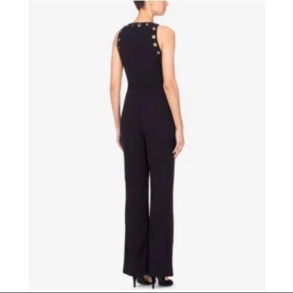 CATHERINE MALANDRINO Jewel Neck Flare Jumpsuit - Image 2