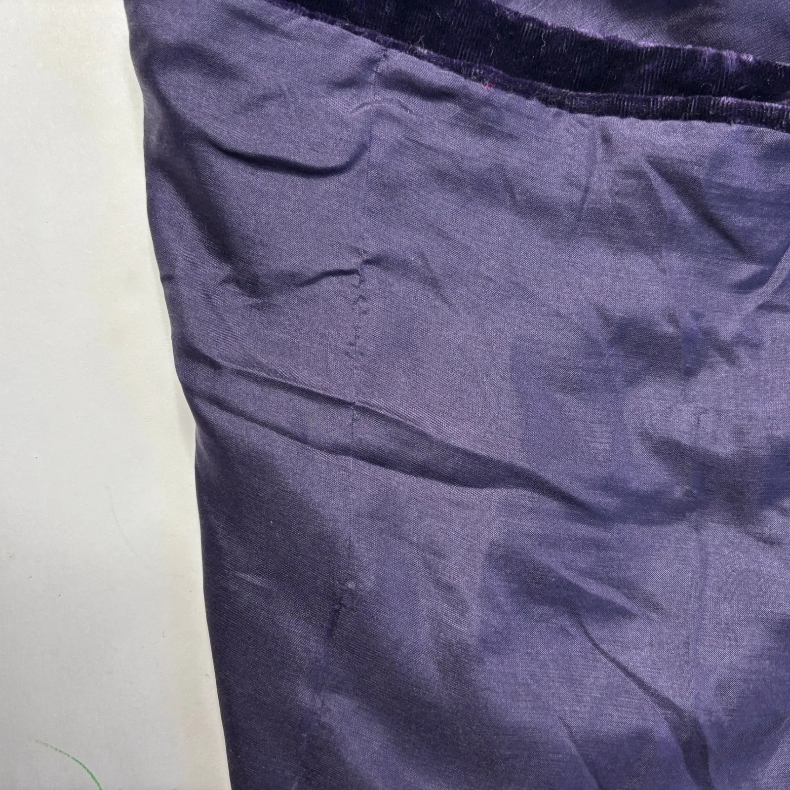 Vintage ADG Womens Velvet Rectangle Scarf Deep Purple Rayon Velour Dark Romantic - Image 5