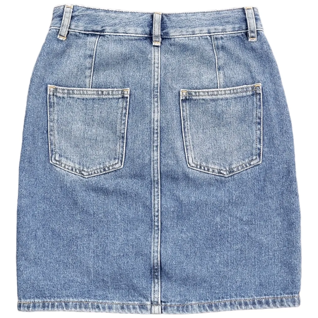 ASOS Denim Blue High Waisted Jean Summer Mini Skirt Women's Size 4 - Image 7