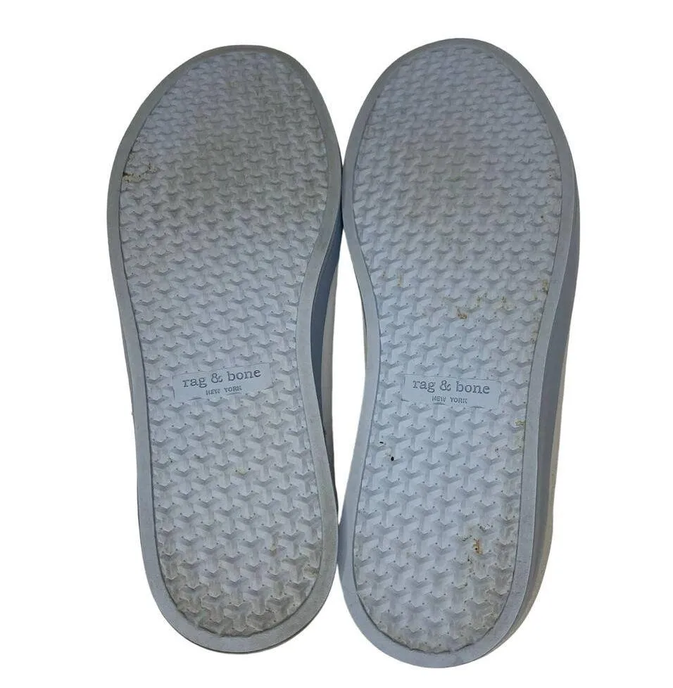 Rag & Bone RB1 Leather Mule Sneakers White/Blue Size 37.5 - Image 10