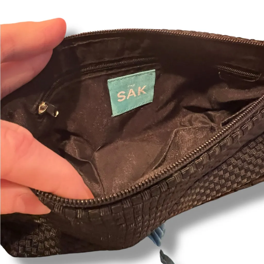 The Sak Small Black SilverHandbag Going Out Little Black Dinner Purse Club Bag - Image 5