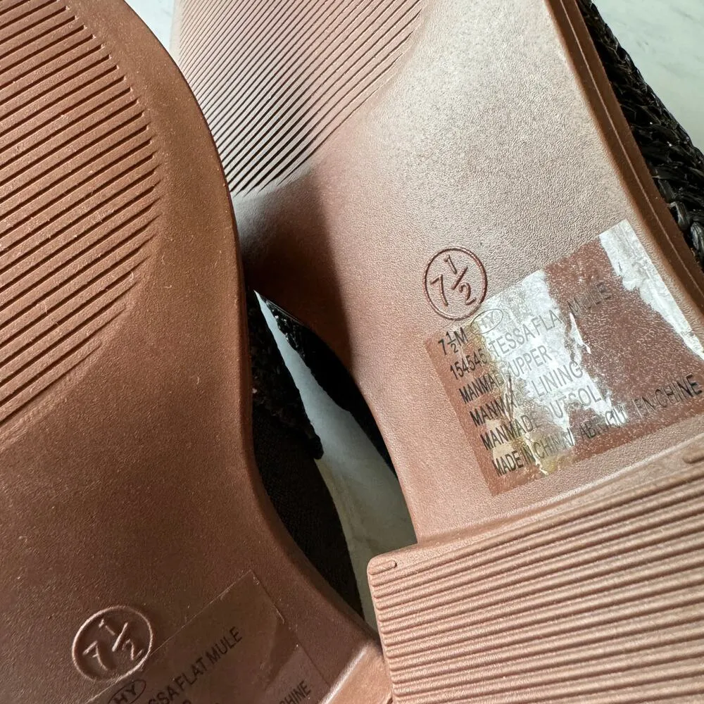 Maurices Women’s Tessa Black Low Heel Open Back Flat Mule  Sz 7.5 - Image 7