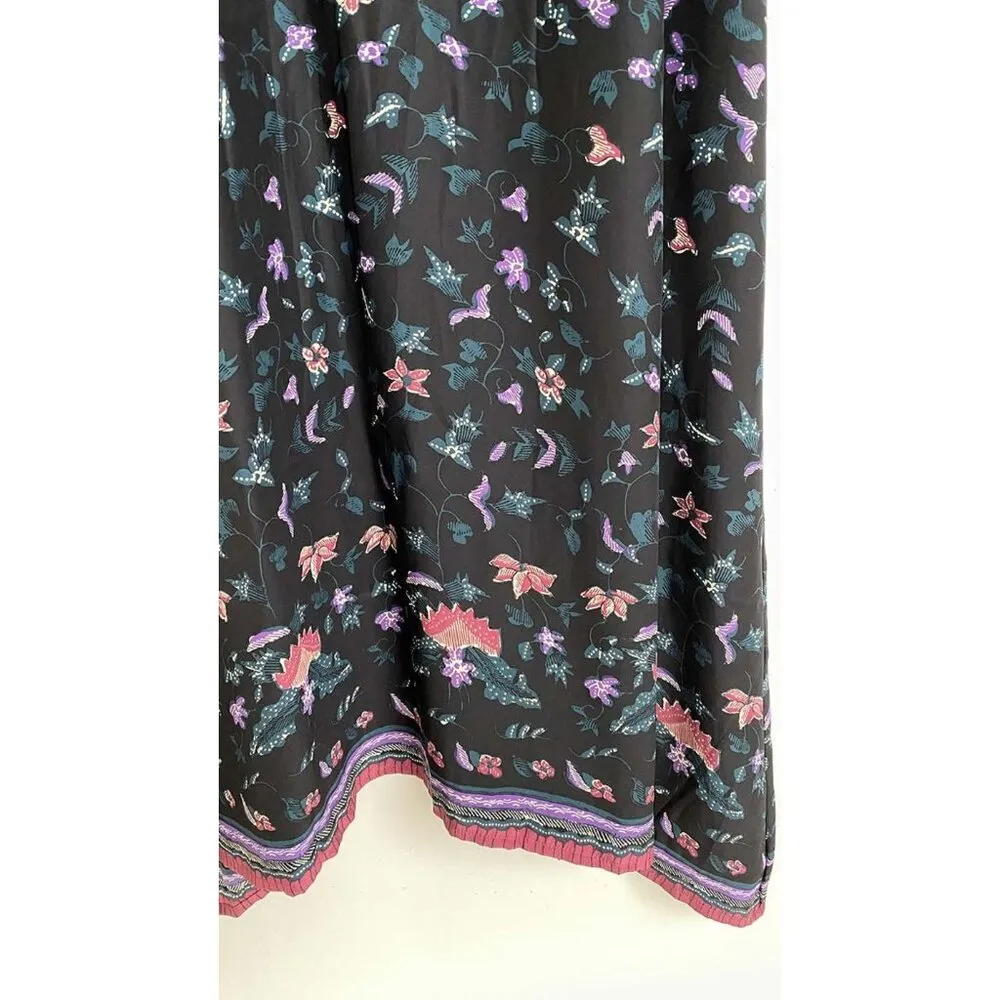 đź’•NATALIE MARTINđź’• Heather Silk Maxi Slip Dress ~ Lotus Print Nero Medium M NWT - Image 3
