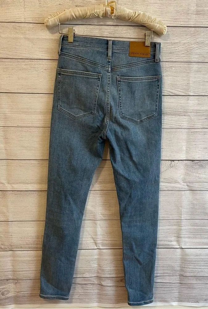 Denim Forum Lola High Rise Skinny Jeans Blue Size 26 - Image 5