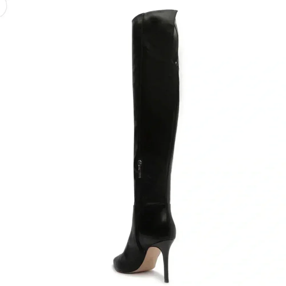 SCHUTZ Mikki The Knee High Leather Boot Zip Black Size 5B - Image 3
