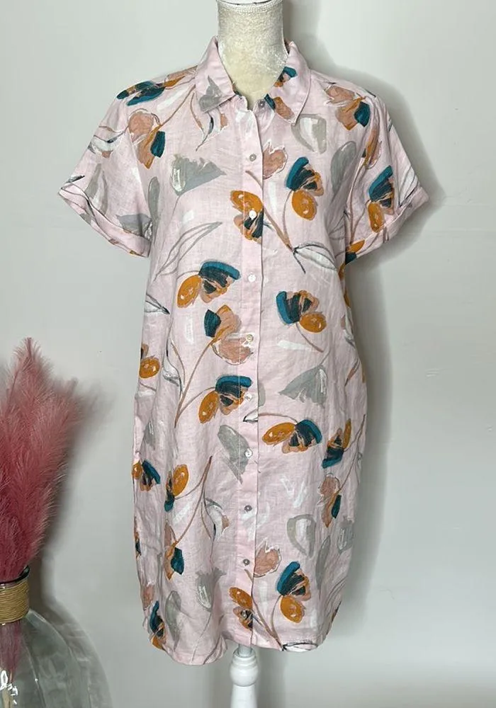 Rachel Zoe • linen button down floral dress - Image 2