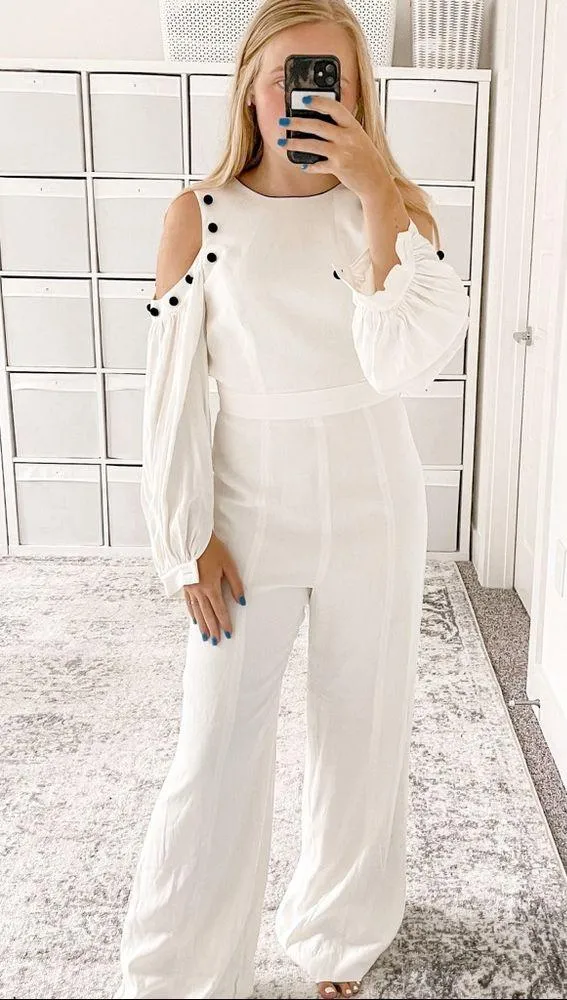NEW ALEXIS Easton Jumpsuit in White - Image 3