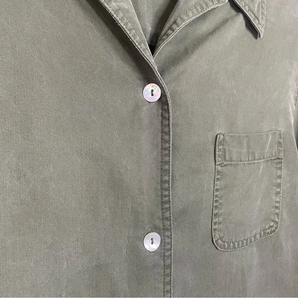 Valerie Stevens Casual Green Shacket Button Front Jacket Cardigan Top Medium - Image 4