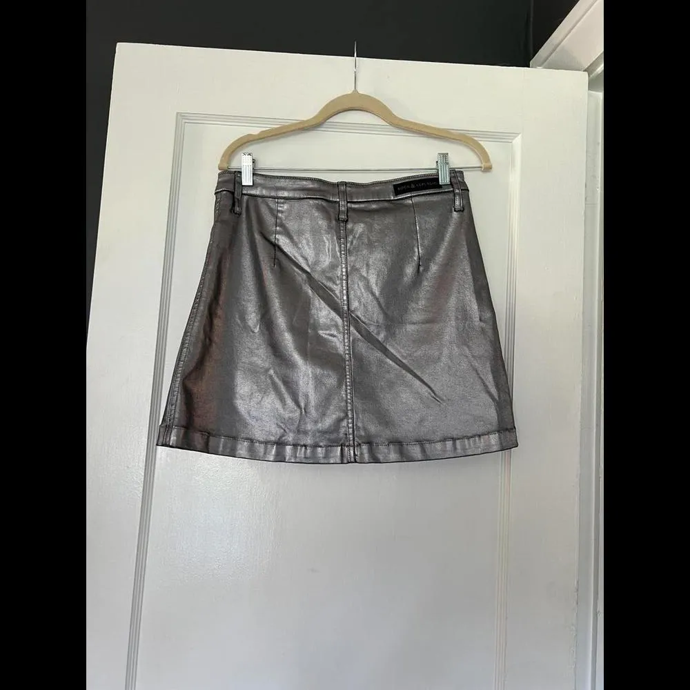 Rock and Republic Silver mini skirt - Image 4