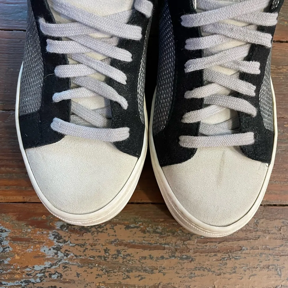 P448 Thea Fujy Black & Silver You Can Surf Later Sneaker - Sz 38 (US 7.5-8) 🧡🎀 - Image 5