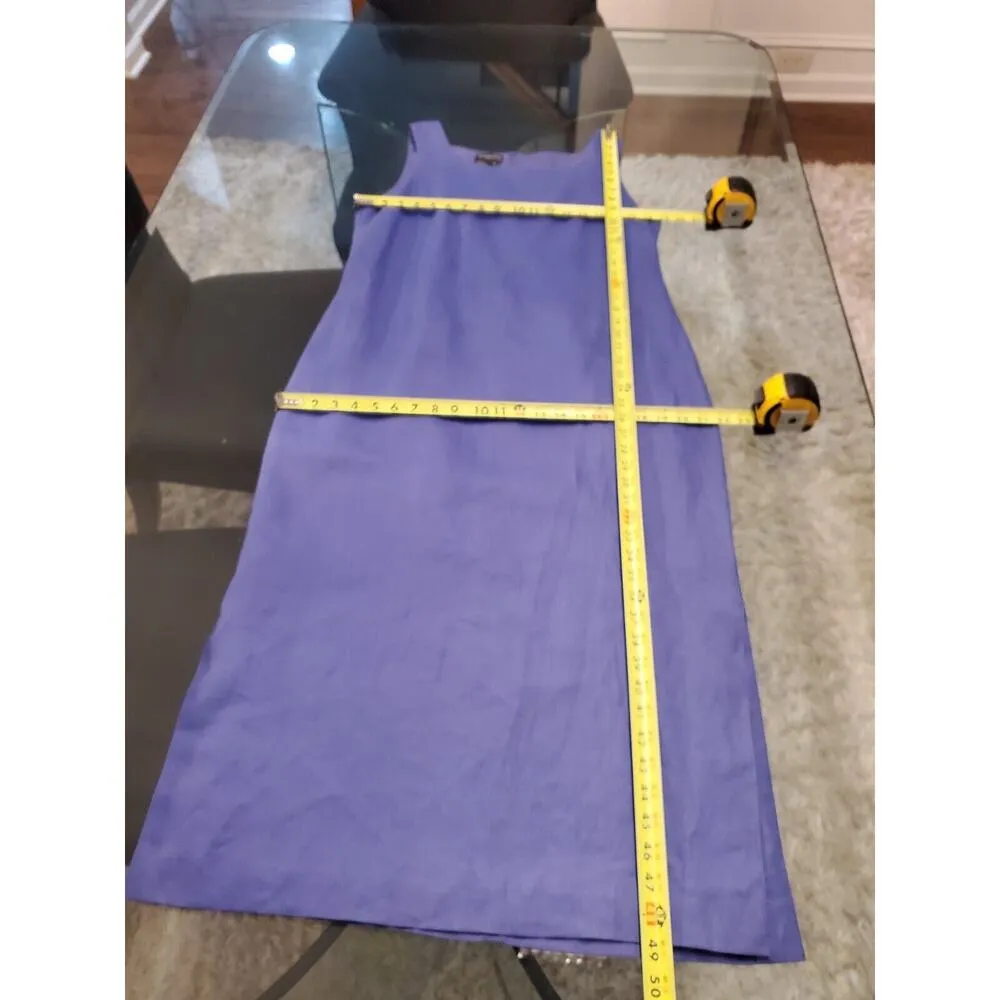 Due Per Due Women's Blue Linen Short Sleeve Shirt & Maxi Dress 2 Pc's Suit 14 - Image 10