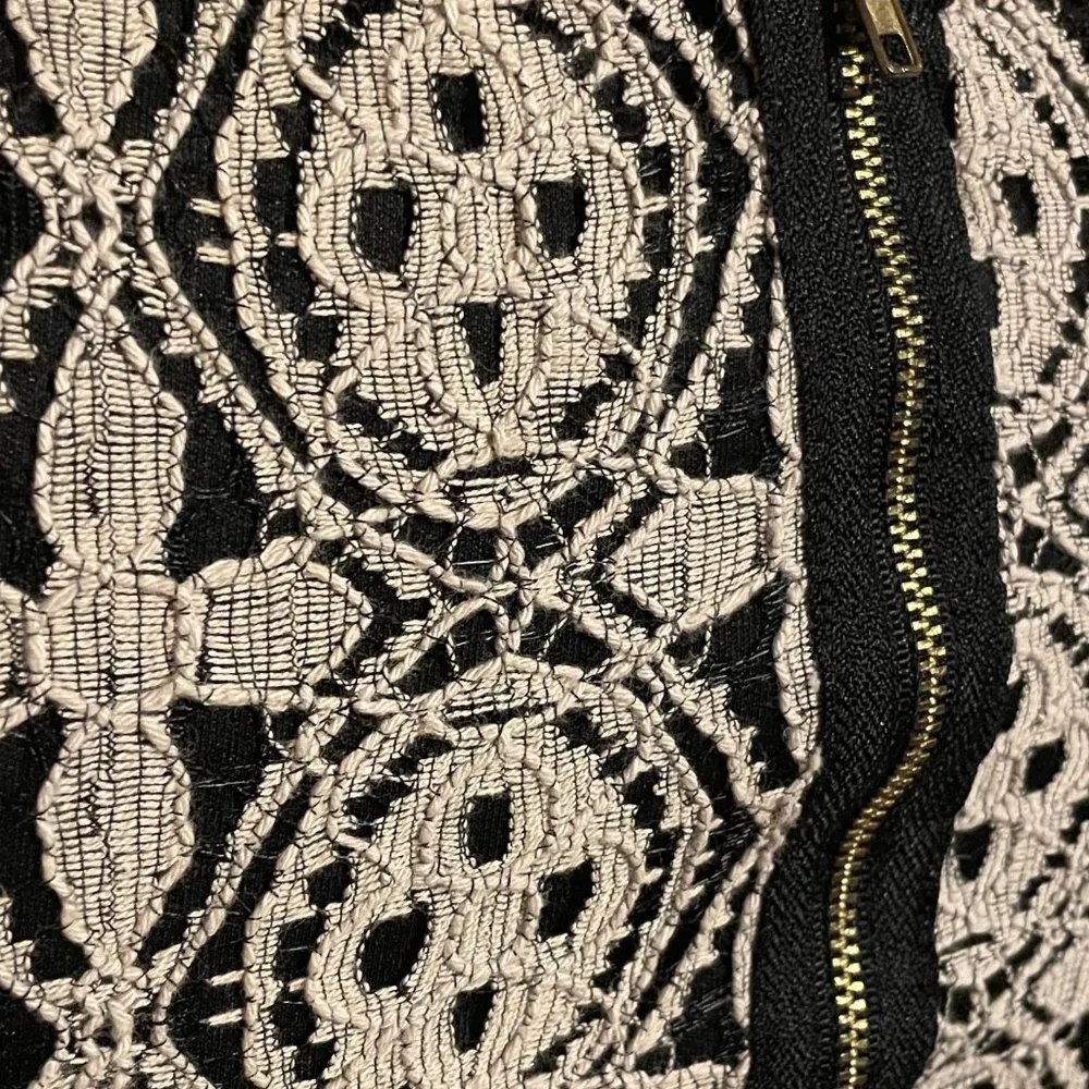 🌸Lace black and cream beige tan cream dress Altar’d State altered Large Medium - Image 5