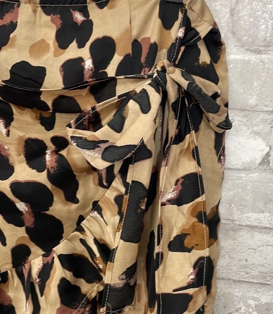 Polly Animal Print Ruffle Skirt - Image 3