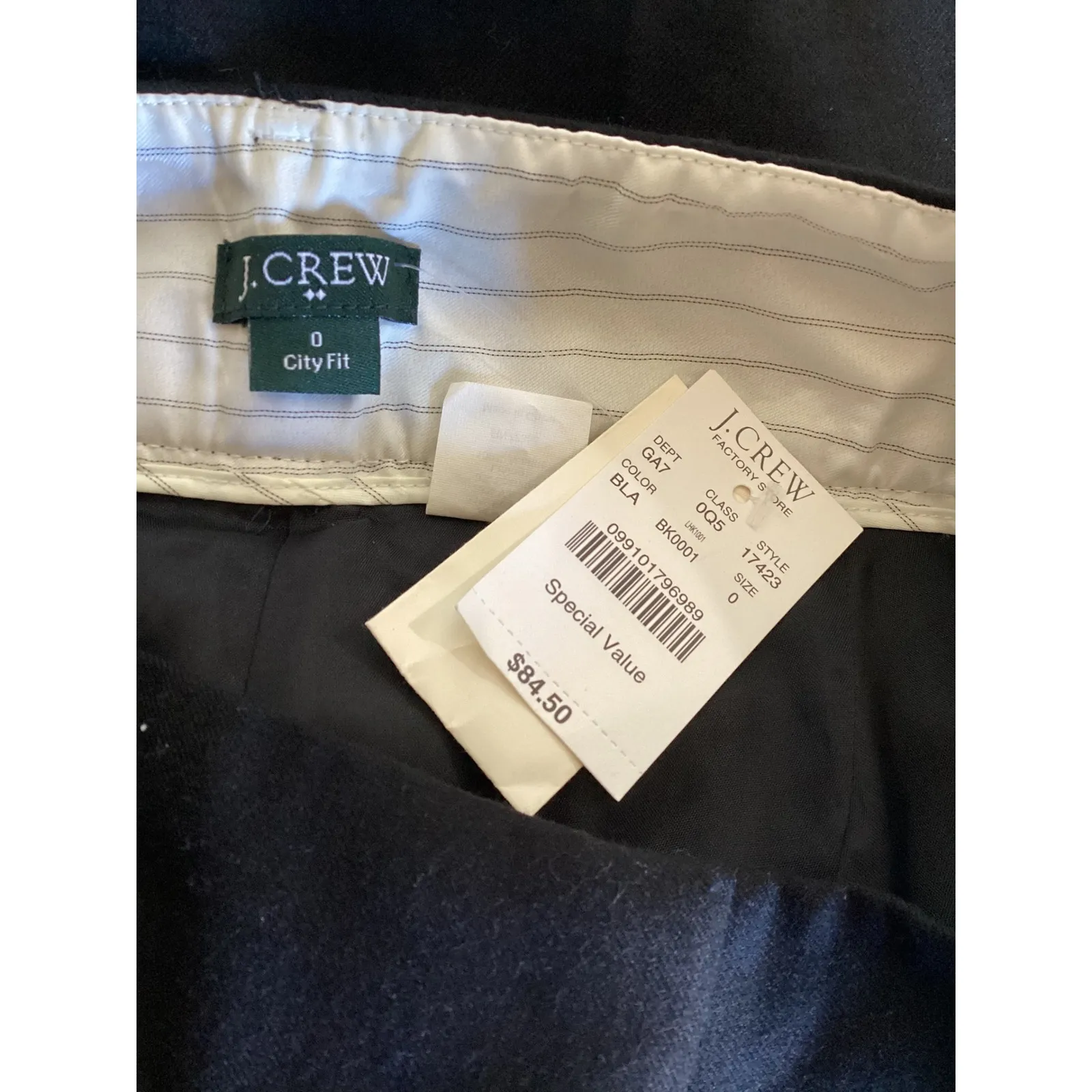 J Crew City Fit Black Wool Blend Dress Pants Size 0 - Image 4