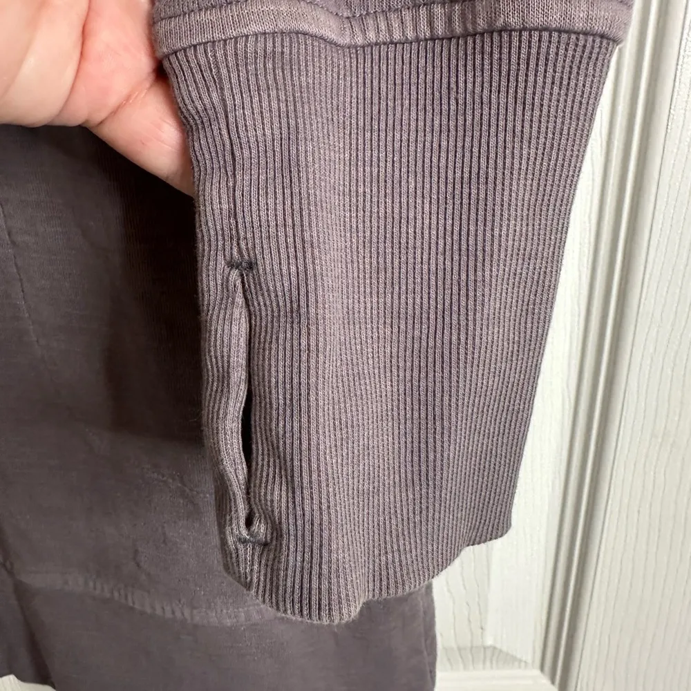 Athleta Women's Cowl Neck Eco Wash Knit Dress with Thumb Holes, Size XS - Image 2