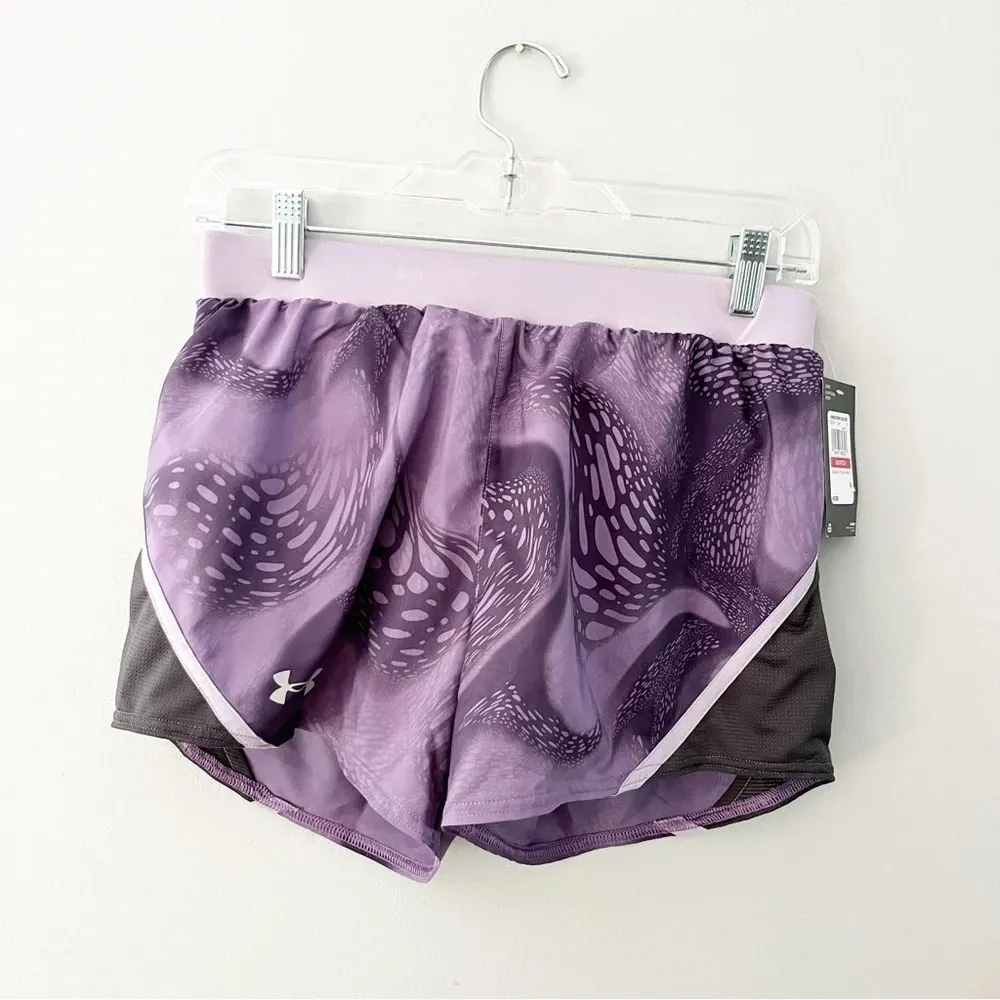 NWT Under Armour HeatGear Women UA Mileage 2.0 Purple Loose Shorts Size XS - Image 2