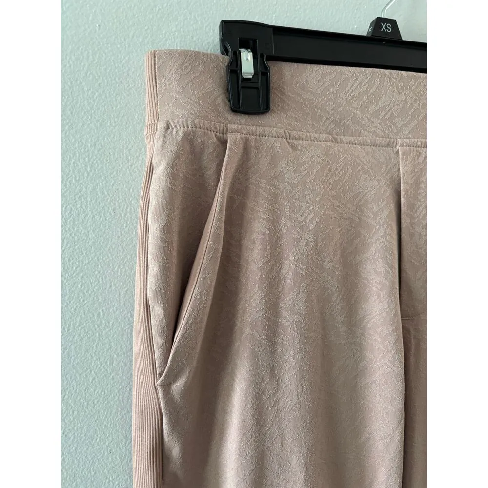 Athleta Womens Brooklyn Textured Ankle Pant Size 6 Blush Pink Athleisure - Image 2