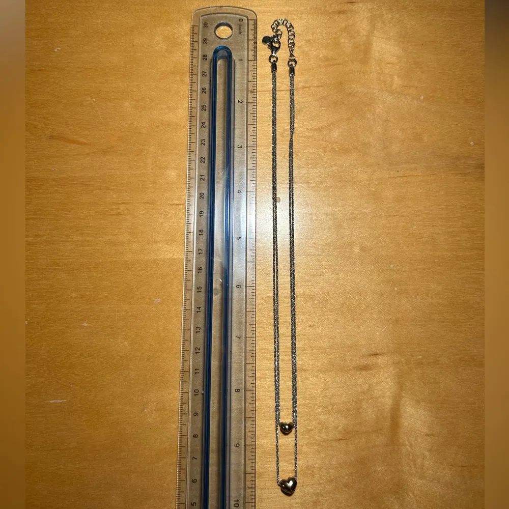 Layered Heart Rose Gold Vermeil Over Sterling on Sterling Silver Chain Necklace - Image 12