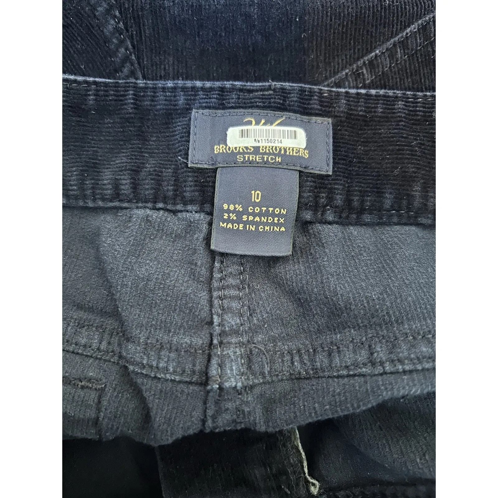 Brooks Brothers 346 Corduroy Pants Womens Size 10 Navy Blue Straight Leg Stretch - Image 6