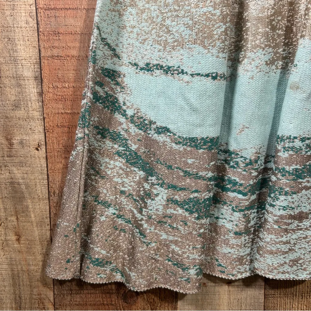 Nic Zoe Sleeveless PP Knit Dress Fit And Flare Abstract Metallic Ombre Midi - Image 5