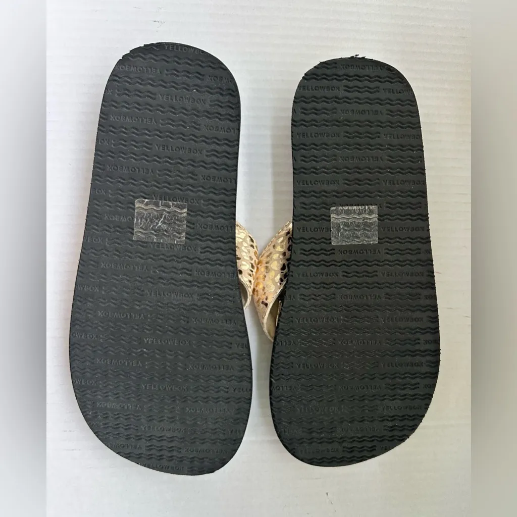 Yellow Box Black and Gold Sandals - Image 4