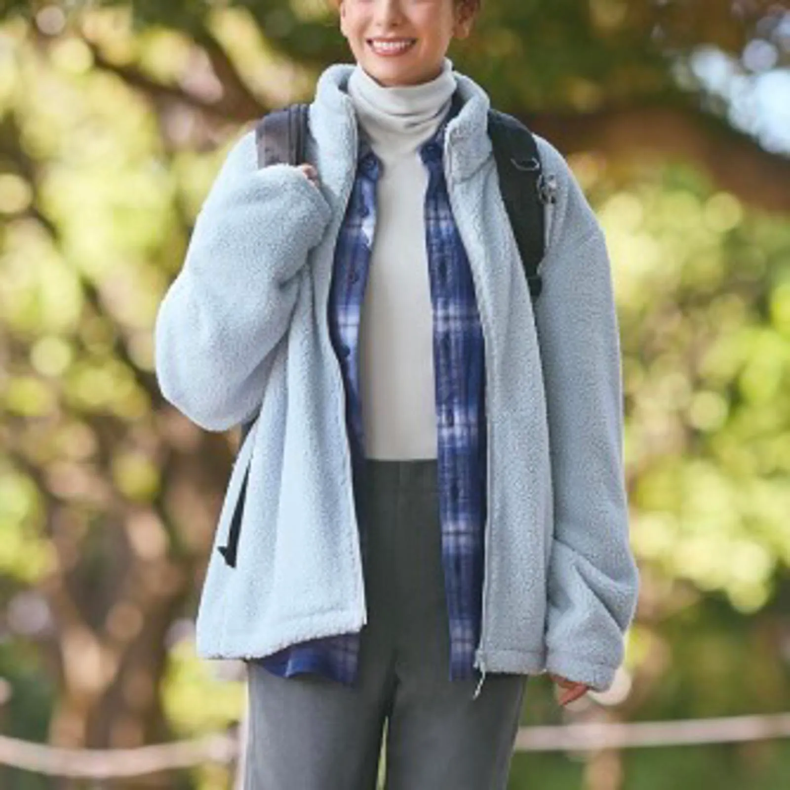 Uniqlo HEATTECH Fleece T-Shirt Turtleneck Light Gray NWT XL - Image 6