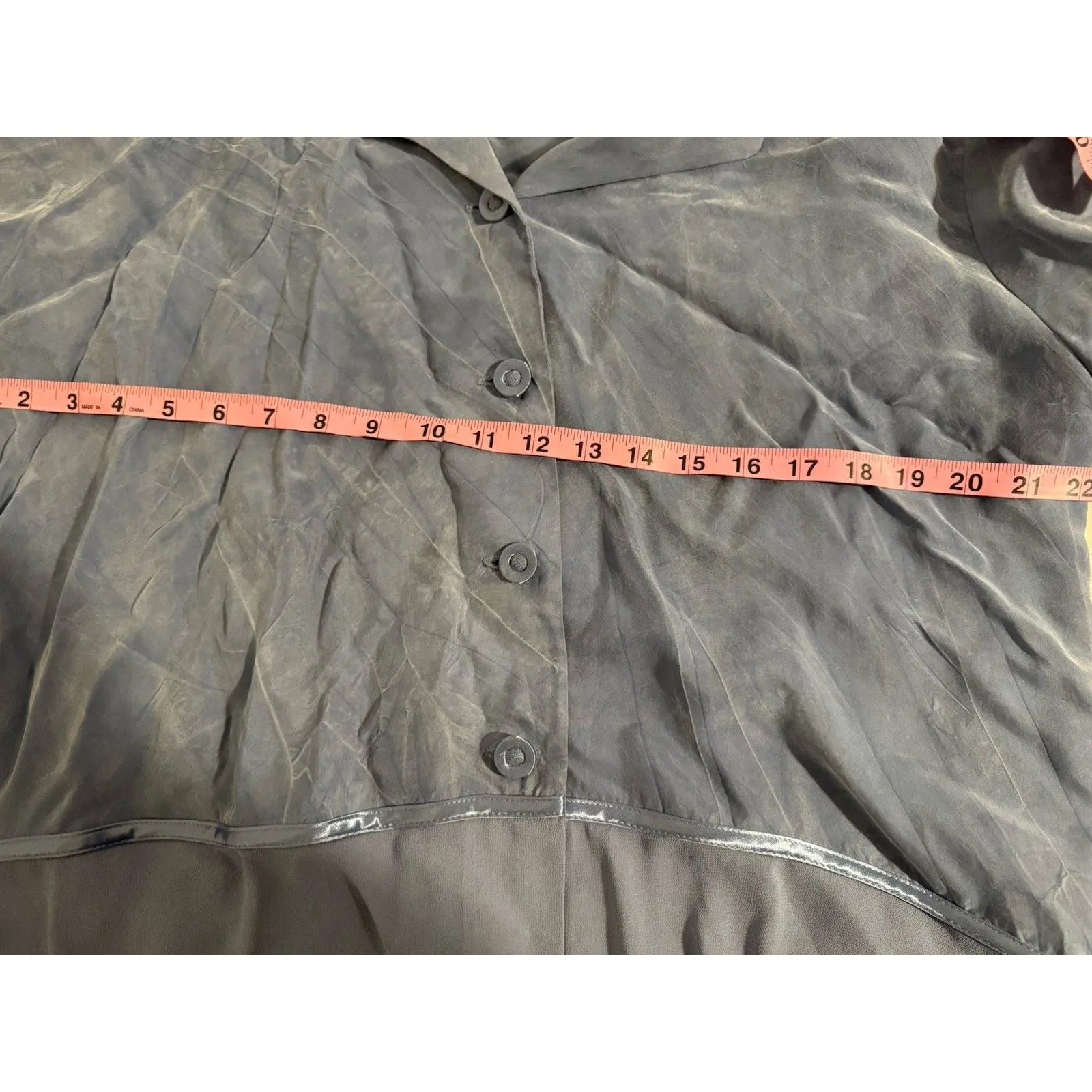 Vtg Earth Song Dress Set Women’s 14 Silky Bemberg Smock Dress And Button Jacket Blue - Image 6