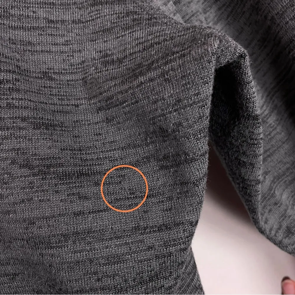 Athleta Joggers Cropped Calf Length Gray Sweatpants Heathered Pockets Athleisure - Image 8