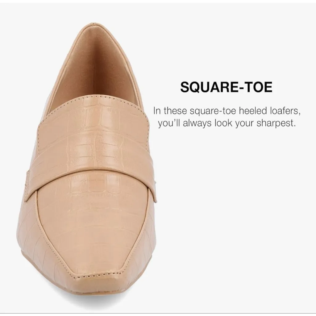 NEW Journee Collection Tan Faux Alligator Celina Pumps 6.5 $95 - Image 2