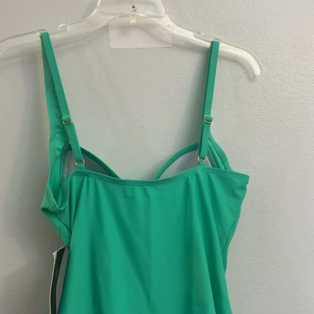 Lifesky Green Tummy Control Swimwear Halter One Piece Slimming Vintage Retro Sm - Image 3