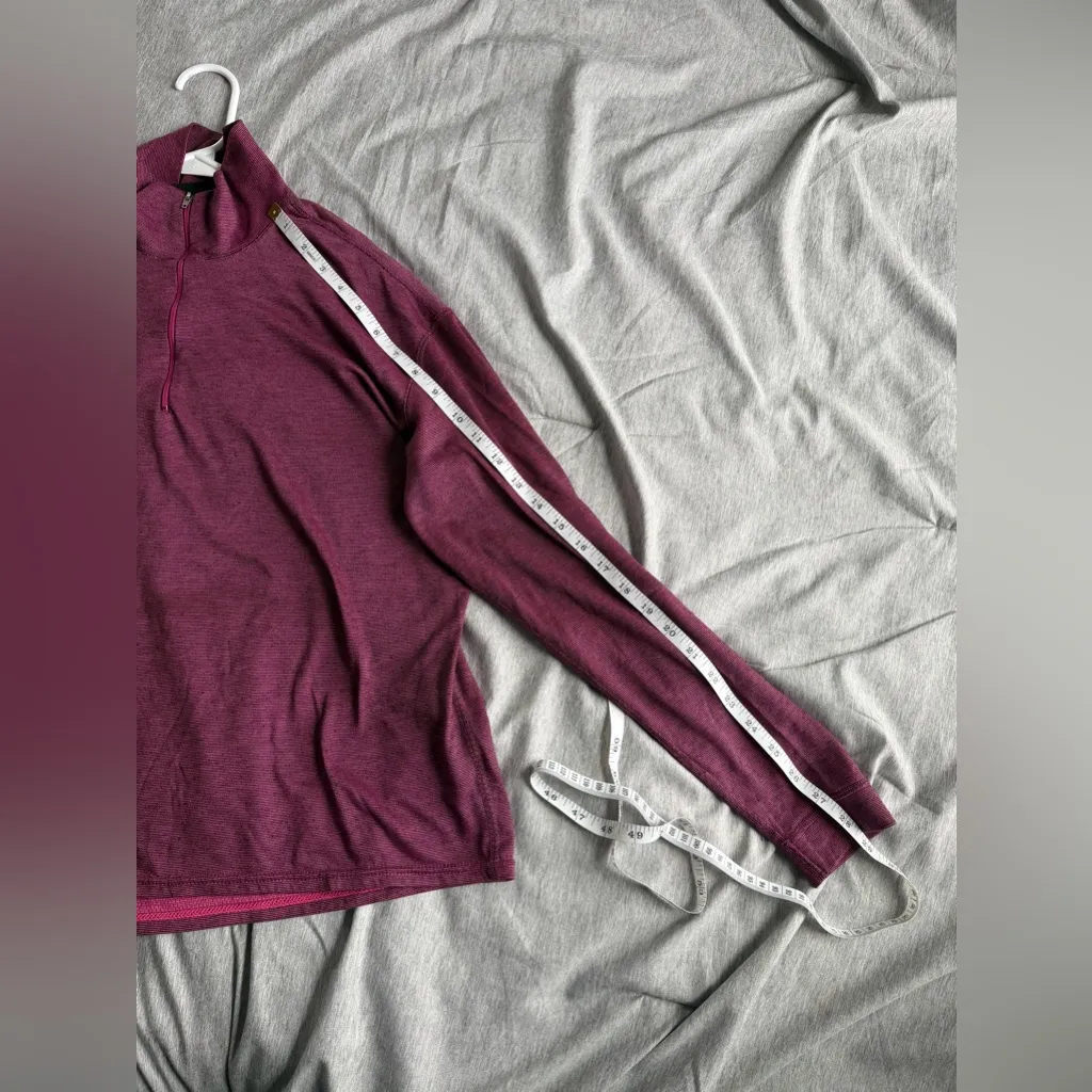 VTG Patagonia Capilene Top Base Layer 1/4 Zip Women’s Size XL Magenta USA Made - Image 11