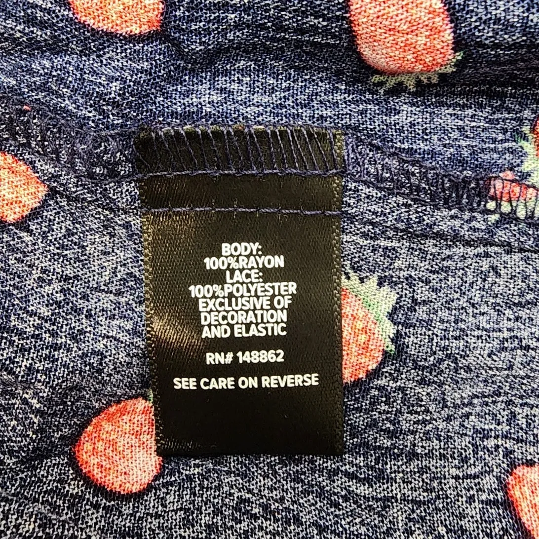 Torrid Strawberry Print Navy Lace Camisole Top Women’s Size 5X - Image 5