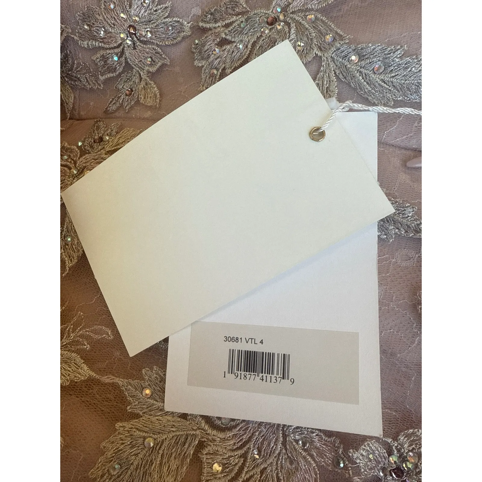 NWT Mac‎ Duggal 30681 Sheer Neckline Illusion Sleeve Dress Sz 4 $598 - Image 5