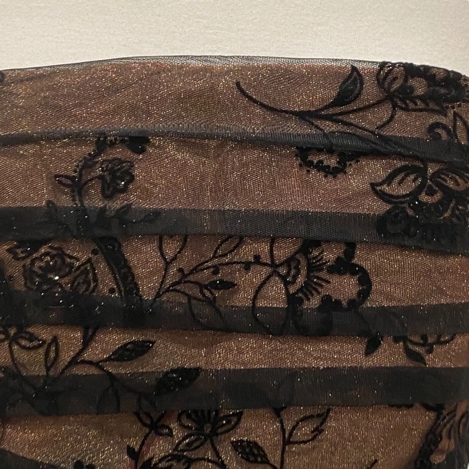 Vintage McClintock Formal Medium Dress Strapless Gown Midi Y2K 50s Party Prom Black Size 10 - Image 11