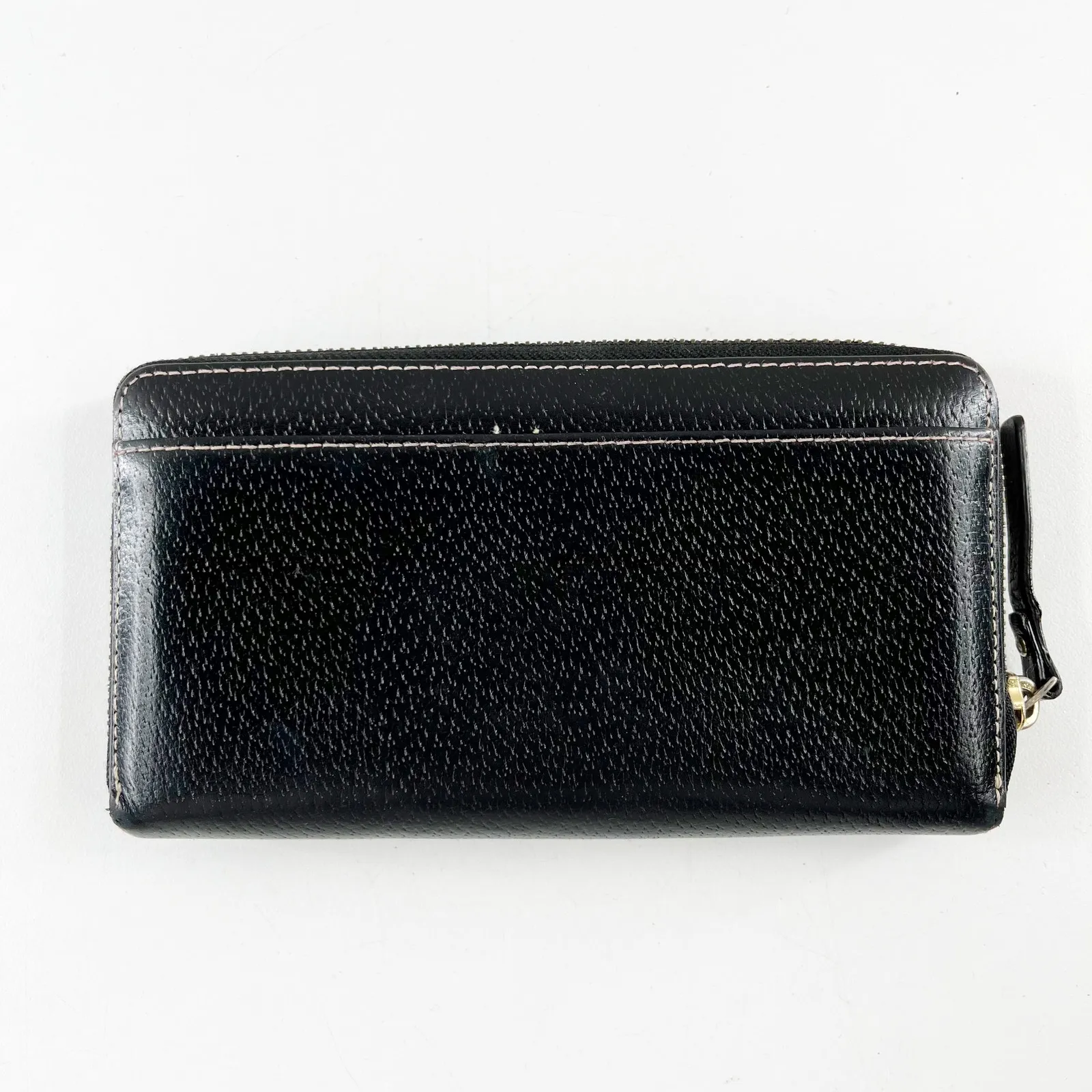 Kate Spade  Pebbled Leather Rectangle Zip Around Wallet Black - Image 3