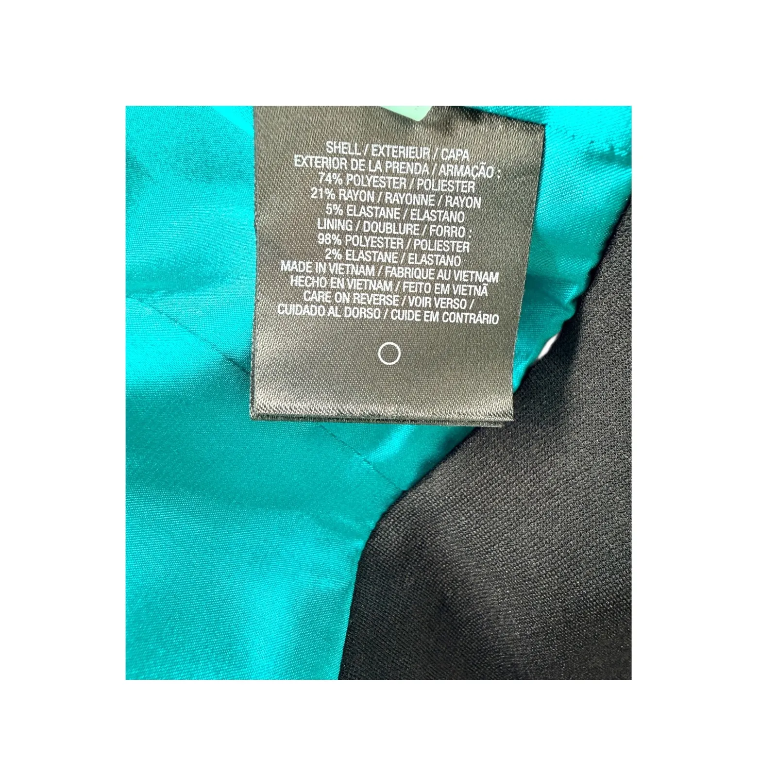 T Tahari Black Ponte Moto Jacket Exposed Zip Modern Romantic Cropped Blazer 14 - Image 7