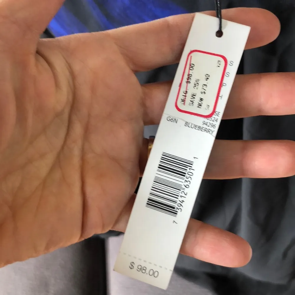 TAHARI Blueberry and Black See Through Blouse - Image 7