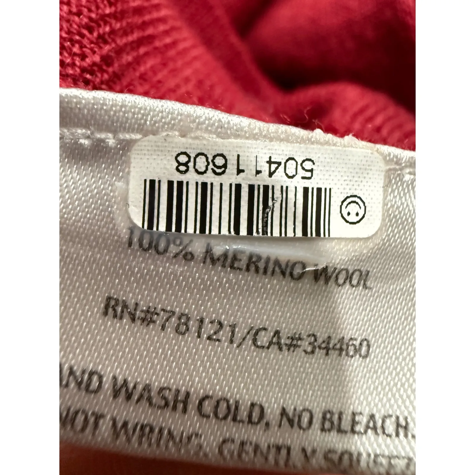 Eileen Fisher 1X Red Oversized Dolman Sleeve Italian Yarn Merino Wool Sweater - Image 5