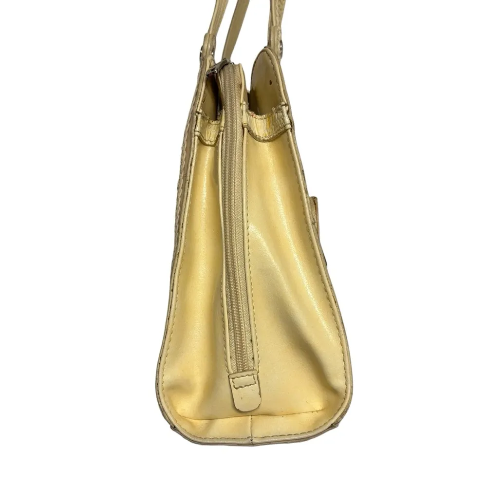 M.C. Yellow Croc Leather Shoulder Bag - Image 9