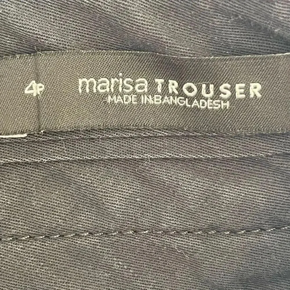 Loft Marisa Mid-Rise Black Front Straight Leg Mid Rise Slacks 4P #1576 - Image 9