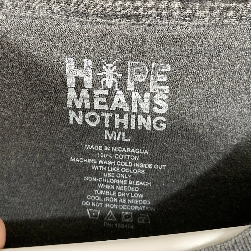 Hype Means Nothing Mushroom Graphic Tee M/L Gray - Image 4
