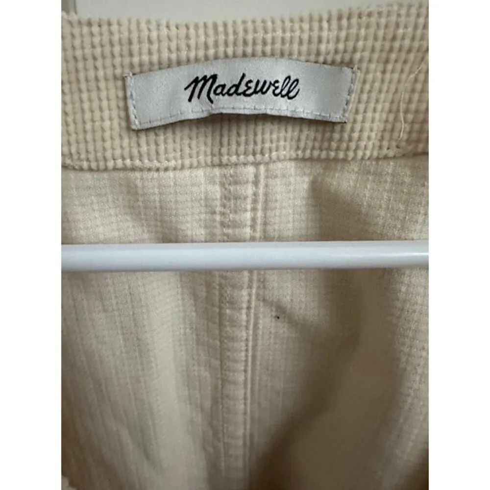 Madewell Waffle-Knit relaxed V-Neck Top. Size: L - Image 6