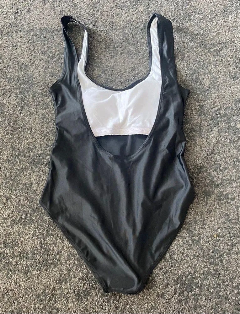 Classy Bride Squad Glitter High Cut monokini Size L - Image 4