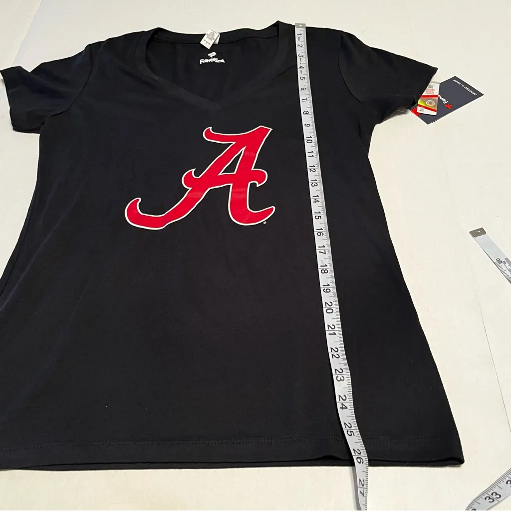 Fanatics Alabama Womens SZ Large Black Fitted Short Sleeve Shirt‎ Roll Tide NEW - Image 6