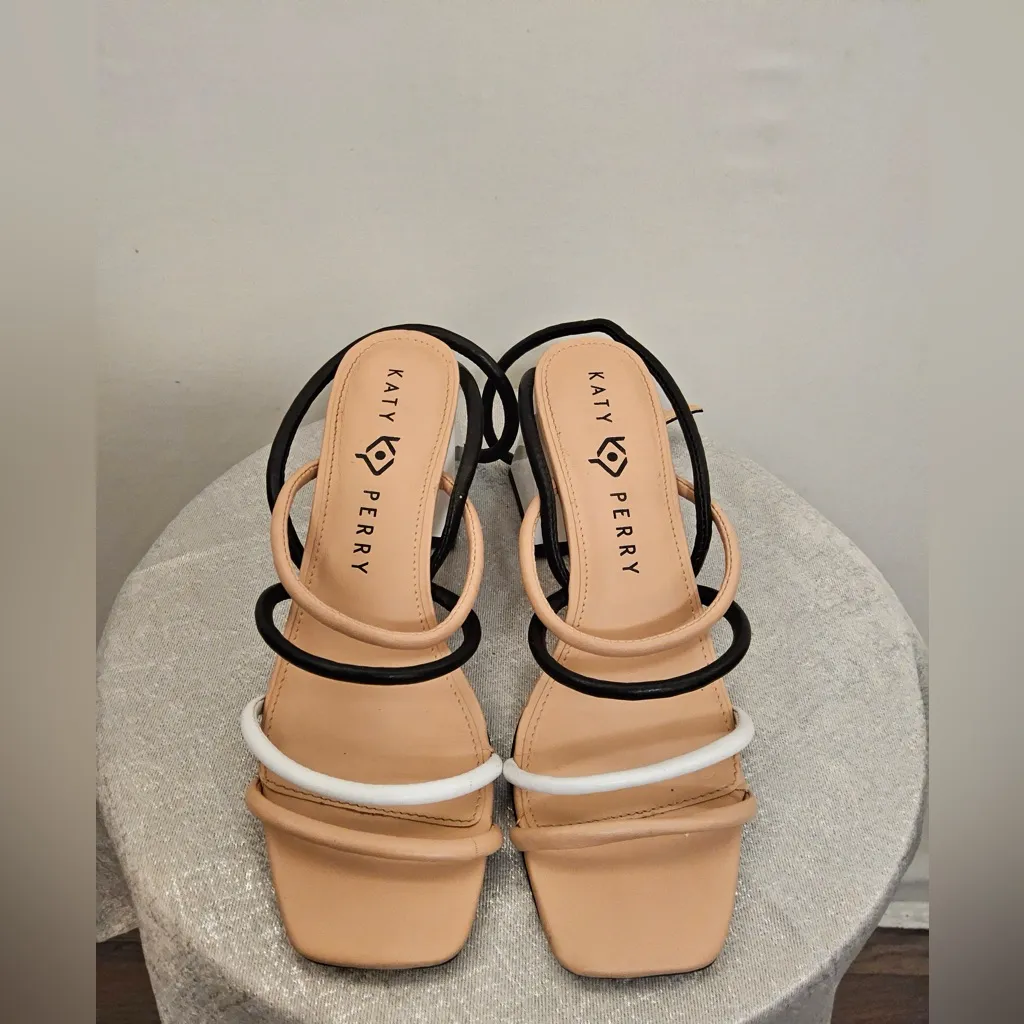 Katy Perry The Pyramid Sandals Heels US 6.5M (A154)?? Black Size 6.5 - Image 4