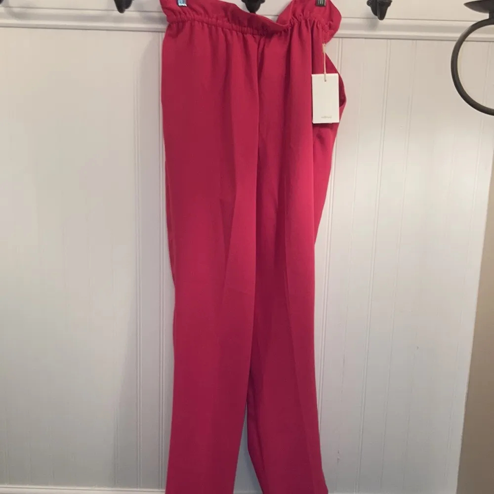 Aritzia NWT Wilfred draw string paper bag Alto pants sz M in fuchsia - Image 8