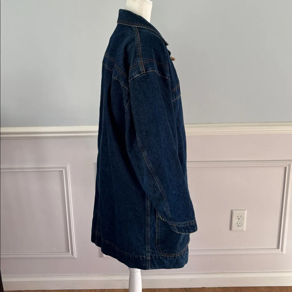 Charter Club Weekend Wear Red Plaid Cotton Chore Coat Sz Large Outerwear Flannel - Image 9