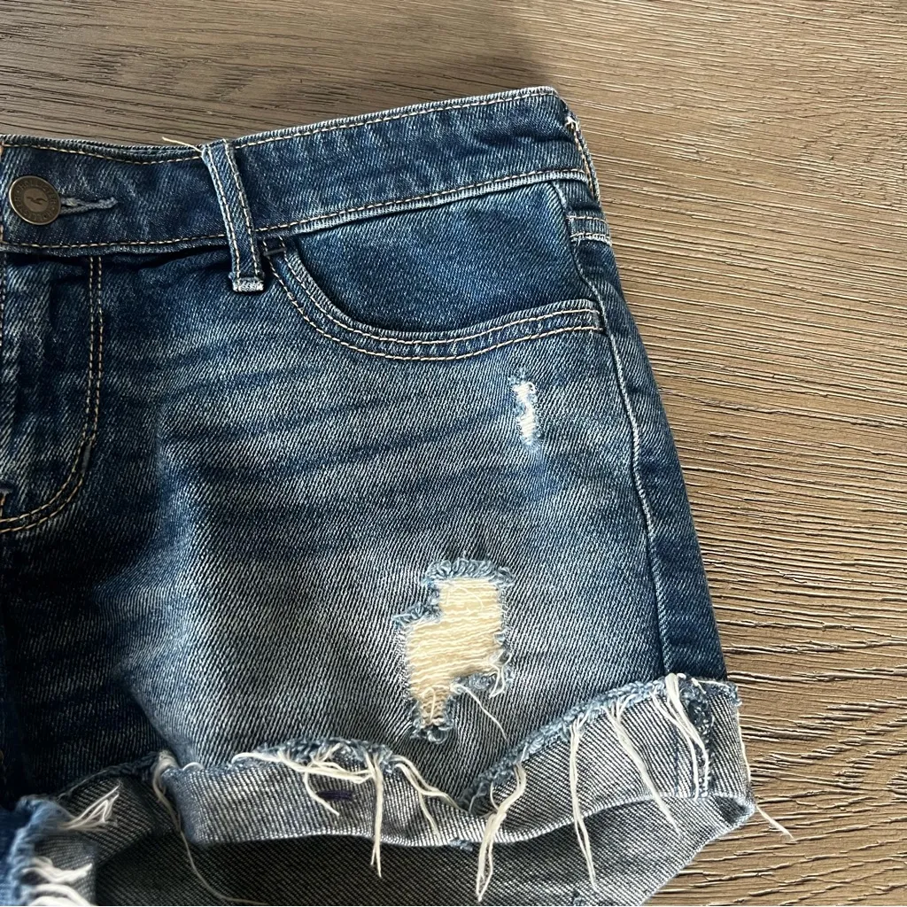 Hollister Women’s Blue Low Rise Shorts Size 5 “W-27” - Image 4
