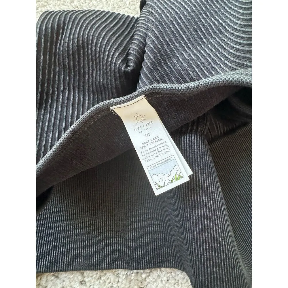 NWT Aerie Offline Sidewalk Seamless Ribbed Long Sleeve Cropped Shirt Sz Small - Image 6