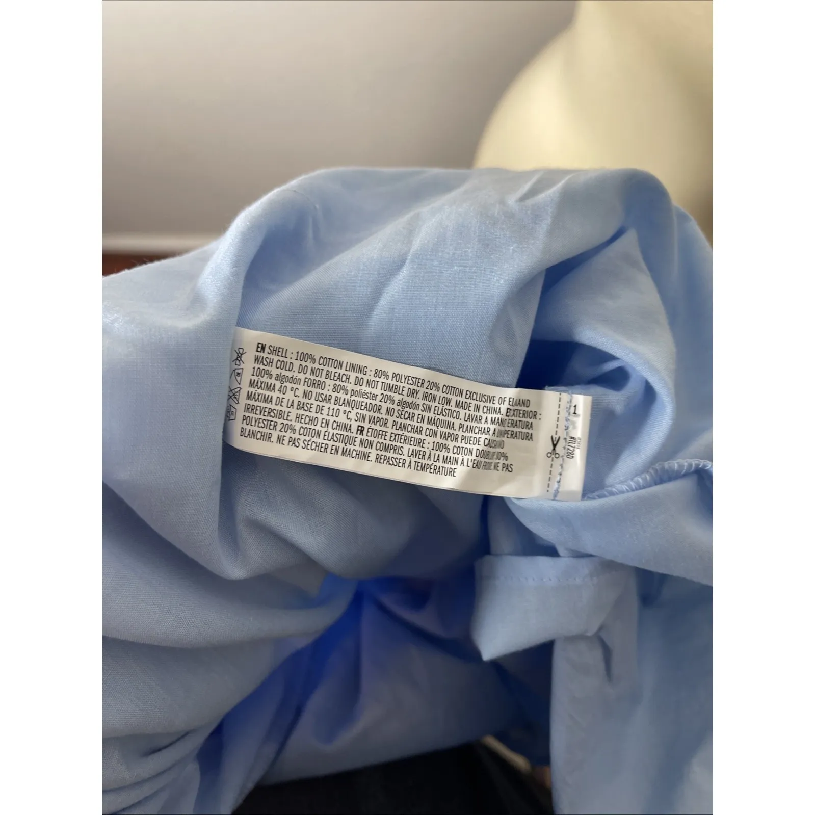 Tuckernuck Hyacinth House Light Blue Mini‎ Gwyn Dress Puff Sleeve Large L - Image 11